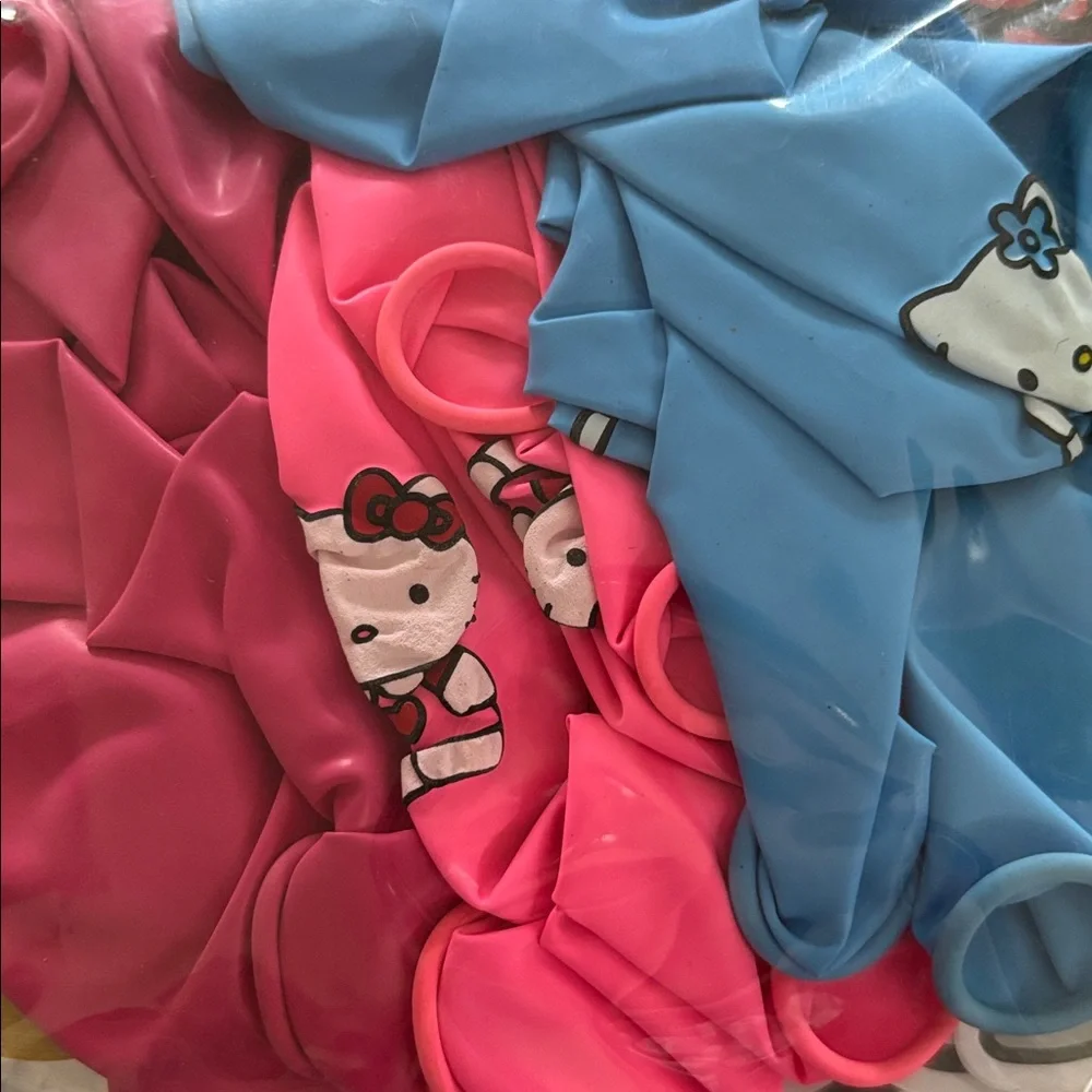 Hello Kitty Birthday Party Decorating Pack Balloons Garland Cupcake Toppers